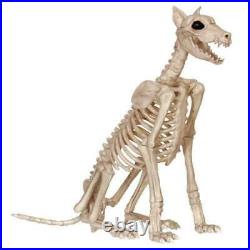 29 Tall Spooky Skeleton Dog Statue Fun Halloween Indoor Outdoor Holiday Decor