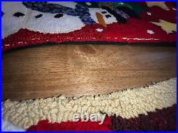 2 35 Large Hook & Loop Christmas Stocking Sugar Plum Lane with Santa &snowman