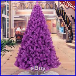2 3 4 5 6 7 8FT Purple Christmas Artificial Tree Undecorated Festival Holiday