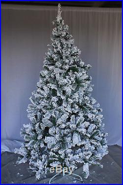 2,3,4,5,6,7,8,9,10 ft feet Snow Flocked snowflocked Artificial Christmas Tree