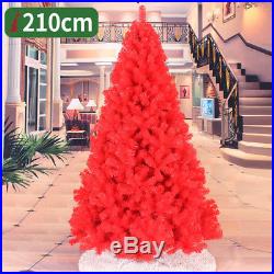2 3 4 5 6 7 ft Red Artificial Christmas Tree Winter Holiday Seasonal Decoration