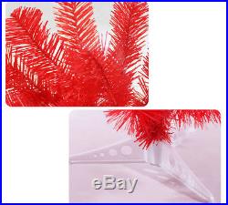2 3 4 5 6 7 ft Red Artificial Christmas Tree Winter Holiday Seasonal Decoration
