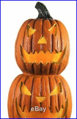 2.5 Ft Light Up Pumpkin Stack Jack-o-Lantern Halloween Decoration Prop VIDEO