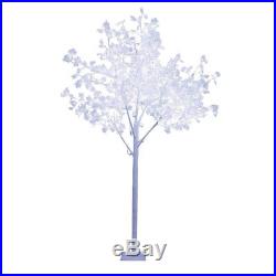 2.5m 320 LED ENCHANTING WHITE LEAFED WINTER SUMMER GARDEN TREE INDOOR OR OUTDOOR