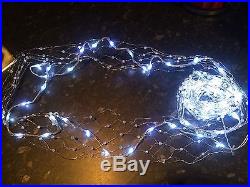 2.8m 64 White LED Pearl Crystal Jewel Garland/Christmas Tree Lights/Table Centre