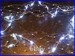 2.8m 64 White LED Pearl Crystal Jewel Garland/Christmas Tree Lights/Table Centre
