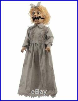 2.9 Foot Tall Creepy Talking Orphan Doll Scary Animatronic Halloween Decoration