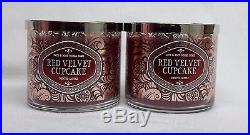 2 Bath & Body Works RED VELVET CUPCAKE 3-Wick Scented 14.5 oz Candle