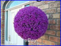 2 Best Artificial 40cm Purple Topiary Heather Balls Christmas Gift Present Xmas