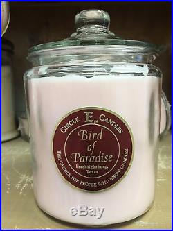 2 Circle E Candles Bird Of Paradise 1/2 Gallon BIG Cookie Jar Size Triple Wick