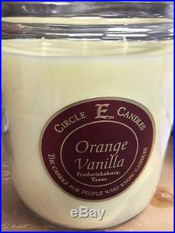 2 Circle E Candles Orange Vanilla & Citrus Orchard 1/2 Gallon 3 Wick
