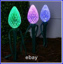 2 GE Color Effects 8-Marker Color Changing Christmas Light Bulb Pathway Markers