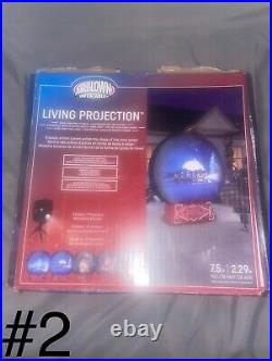 #2 Gemmy Living Projection 7.5' Foot Inflatable Christmas Snow Globe Item