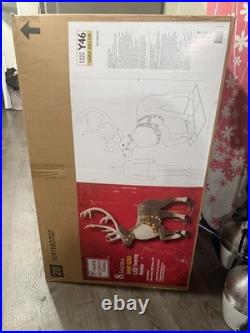 (2) Home Accents 8.5ft Giant Size LED Towering Reindeer Christmas Decor RARE