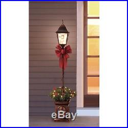 2 Outdoor Christmas Door Lamp Posts and Doormat