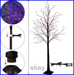 2 Pack 6FT Halloween Lighted Black Birch Tree Total 288 LED Purple and Orange 2 Pack 6FT Halloween Lighted Black Birch Tree Total 288 LED Purple and Orange