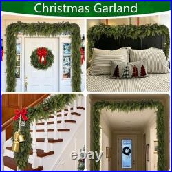 2 Pack 9 Ft Artificial Cedar Garland, Christmas Garland, Realistic Greenery G 2 Pack 9 Ft Artificial Cedar Garland, Christmas Garland, Realistic Greenery G