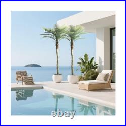 2-Pack 9ft Tall Artificial Palm Trees for Outdoors Large Phoenix Palm, UV-R