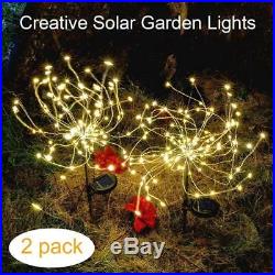 2 Pack Solar 105LED Powered 35 Copper Wires String Landscape Light Walkway Patio