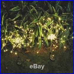 2 Pack Solar 105LED Powered 35 Copper Wires String Landscape Light Walkway Patio