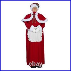 2 Pc. Christmas Standing Mr. & Mrs. Claus Holiday Décor Polyester Each 5' Tall