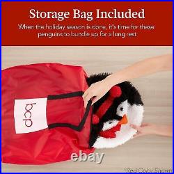 2-Piece Christmas Decoration Lighted Penguin Family 3ft Pop-Up Outdoor Holiday