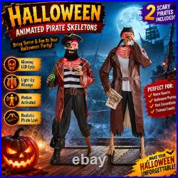 2-Piece Dead Water Animated LED Pirate Duo