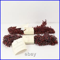 2 Pottery Barn Pepperberry Garland Christmas Tree Pepper Berry Red 5 Ft Each