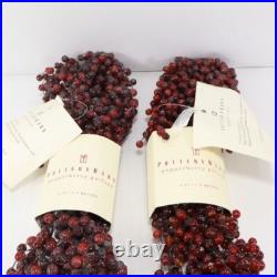 2 Pottery Barn Pepperberry Garland Christmas Tree Pepper Berry Red 5 Ft Each