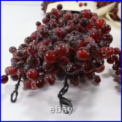 2 Pottery Barn Pepperberry Garland Christmas Tree Pepper Berry Red 5 Ft Each