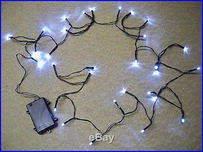 2 Sets of 30 LED White Outdoor Indoor Battery 3M Waterproof Fairy String Lights