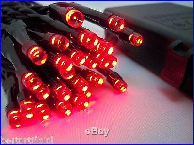 2 Sets of 50 LED Red Outdoor Indoor Battery 3M Waterproof Fairy String Lights