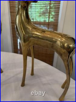 2 Showstoppong VTG Gold Brass Reindeer 10 Count Candelabra Pottery Barn 20