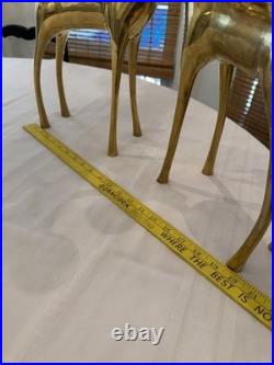 2 Showstoppong VTG Gold Brass Reindeer 10 Count Candelabra Pottery Barn 20