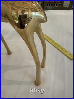 2 Showstoppong VTG Gold Brass Reindeer 10 Count Candelabra Pottery Barn 20