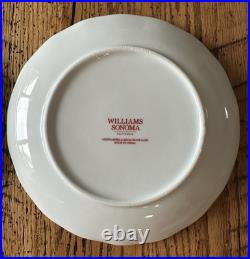 2 Williams Sonoma Twas the Night Before Christmas Snowman Salad Plate 8.5 MINT