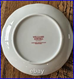 2 Williams Sonoma Twas the Night Before Christmas Snowman Salad Plate 8.5 MINT