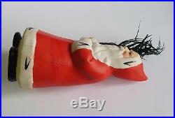 2 x ANTIQUE GERMAN BISQUE SANTA SNOW BABY CHRISTMAS DECORATIONS with TREE