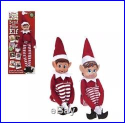 2 x Bendy Posing Elf Novelty Naughty Adult Mischievous Christmas On A Shelf Elfs