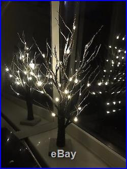 2ft Twig Tree Snowy Effect 24 LED/ Warm White Lights /Christmas Tree/Decoration