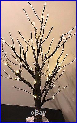 2ft Twig Tree Snowy Effect 24 LED/ Warm White Lights /Christmas Tree/Decoration