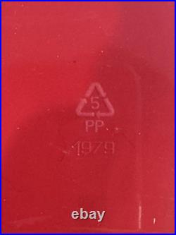 2x Sterilite Christmas Ornament Storage Case Red 32 Adjustable Stackable 1979