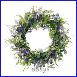 30 Artificial Eucalyptus Floral Spring Door Wreath, Multicolor (2605-W30)