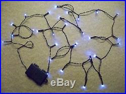 30 LED White Outdoor Indoor Battery 3M Christmas Fairy Waterproof String Lights