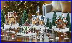 30 Piece Christmas Village Set Decoration Houses with Lights & 8 Songs Music