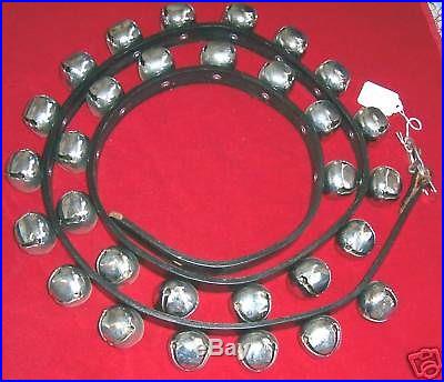 30 Sleigh Bells leather strap Jingle Horse Bell NEW 30c