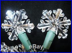 30 White LED Snowflake Christmas Light Set Indoor/Outdoor NEW FREE SHIPPING