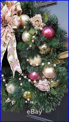 30 victorian christmas wreath luxury holiday door wreath battery operated