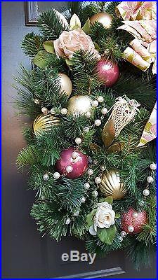 30 victorian christmas wreath luxury holiday door wreath battery operated
