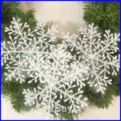 30pcs Christmas Holiday White Snowflake Charms Festival Party Decor Ornament